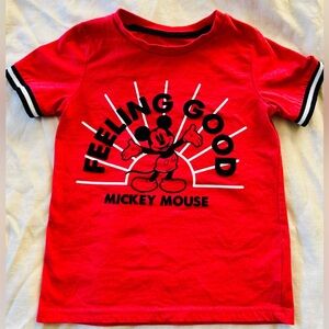 🎃 2/$20 Kids Shirts Sale Disney Red Mickey Mouse 'Feeling Good' Tee Unisex